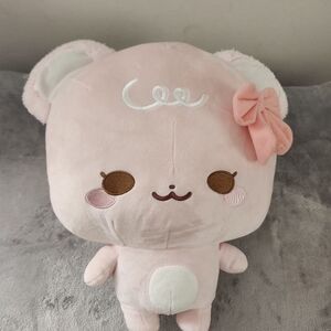 Fukuya SugarCubs Latte Bear Plush  16”, Color: Pink